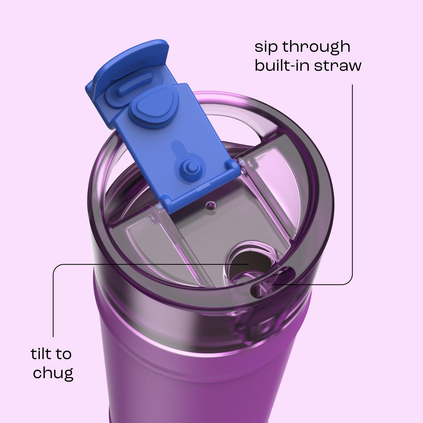 bubba 24 oz DualSip Insulated Stainless Steel Water Bottle - Mood Booster - US 9573