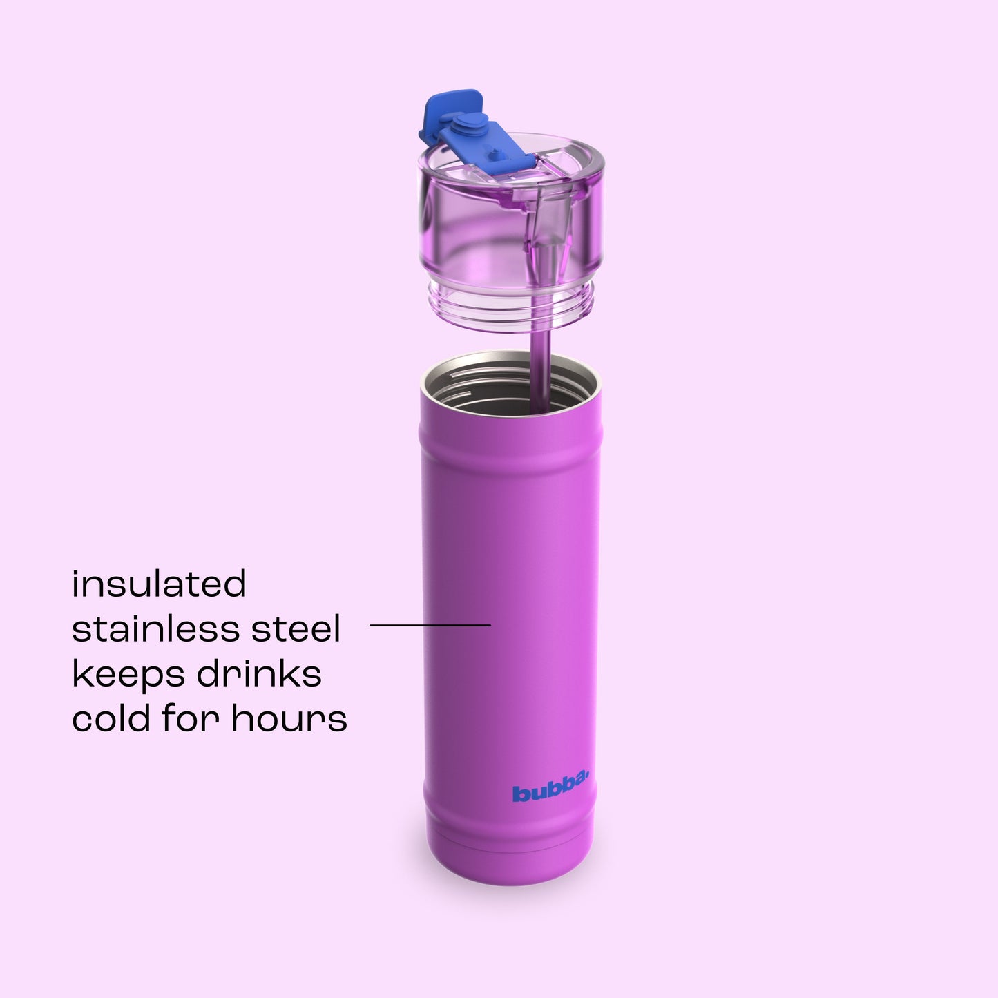 bubba 24 oz DualSip Insulated Stainless Steel Water Bottle - Mood Booster - US 9573